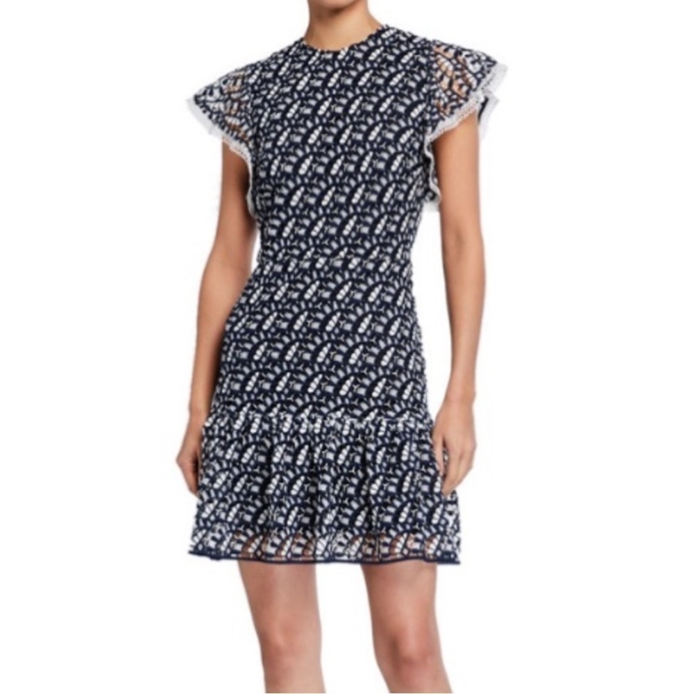 Shoshanna Blue And White Dress